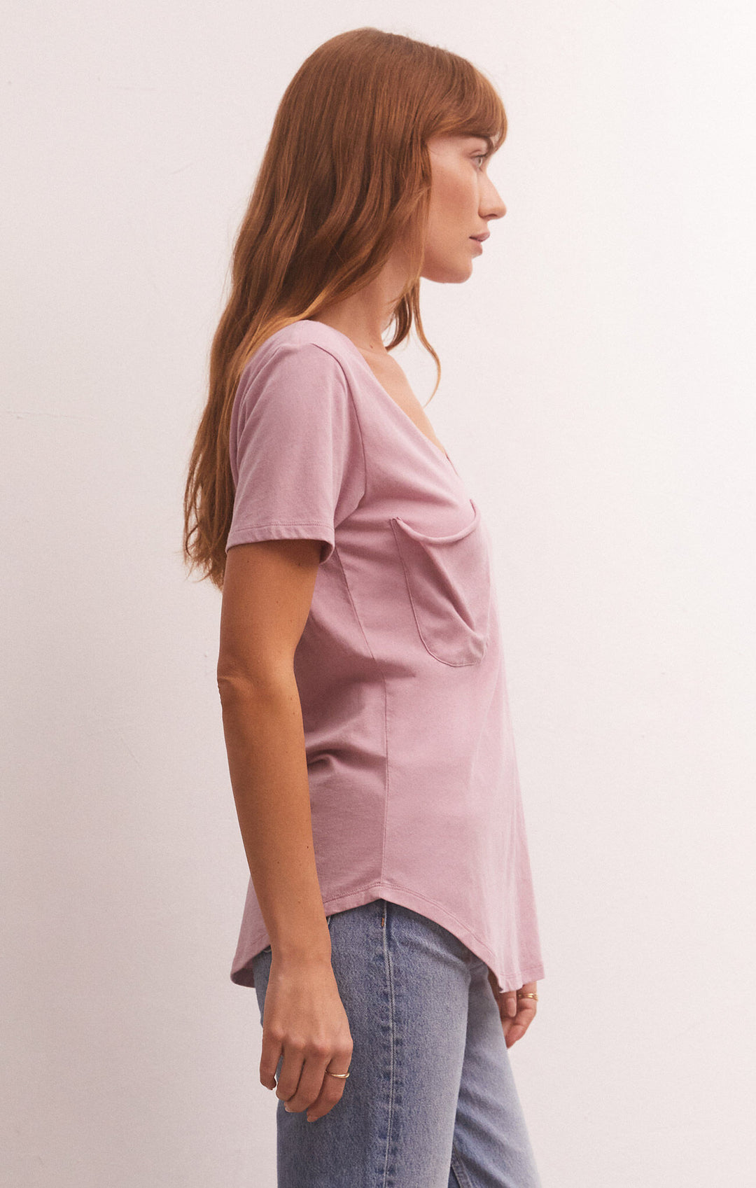 The Pocket Tee-Shadow Mauve