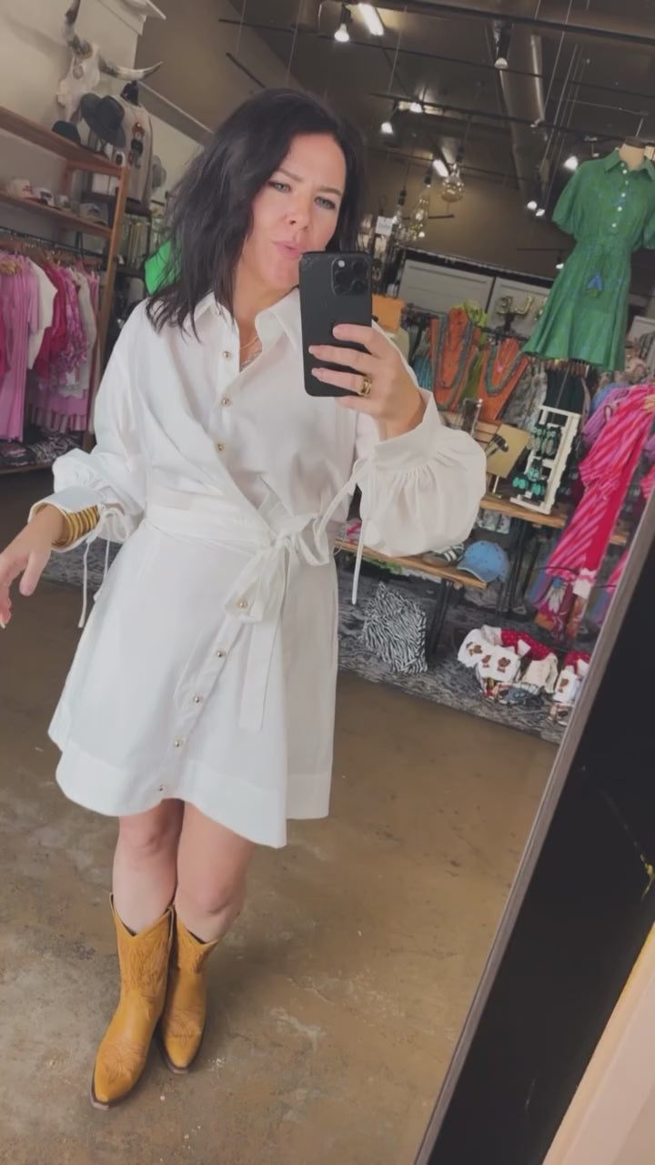 Ivory Wrap Dress