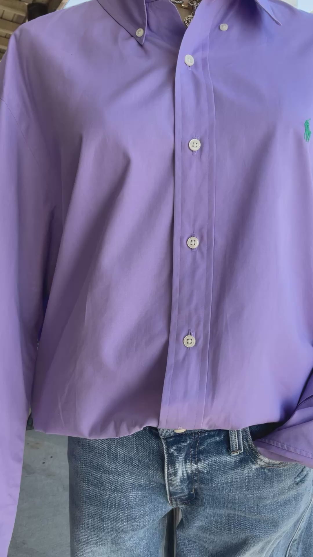 Thrifted-Purple Ralph Lauren Button Down