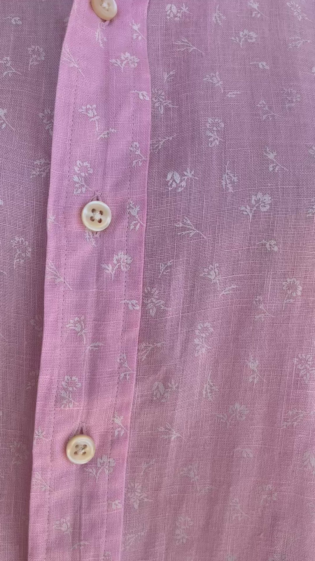 Thrifted-Floral Linen Ralph Lauren Button Down