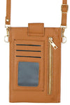 Solid Cellphone Crossbody With Clear Window