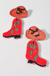 Cactus Boot Earrings