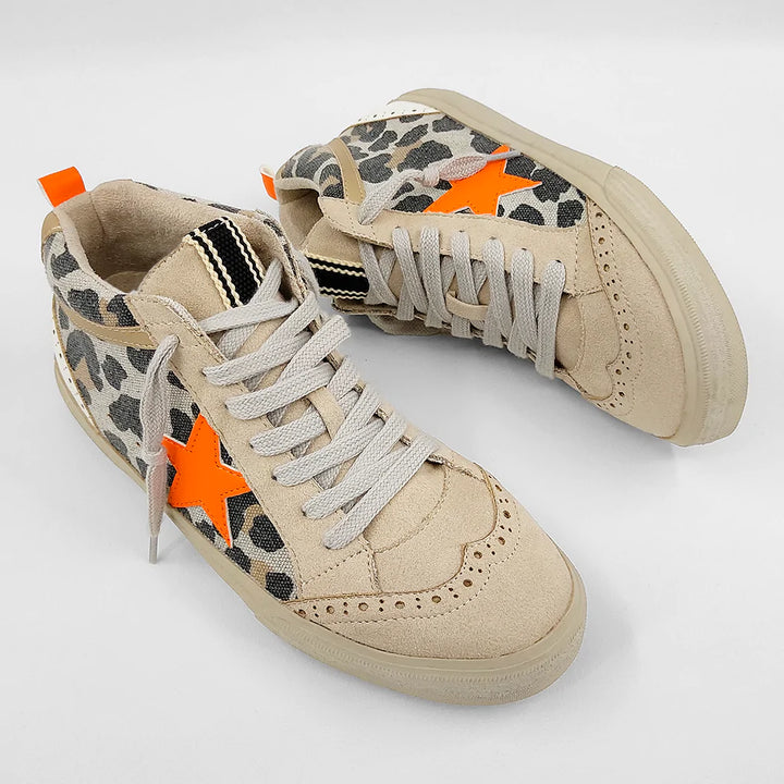 Paulina Distressed Leopard Sneaker