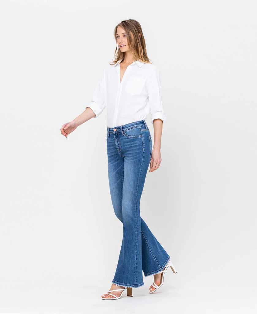 Kira Kira Mid Rise Flare Jeans - Southern Trends