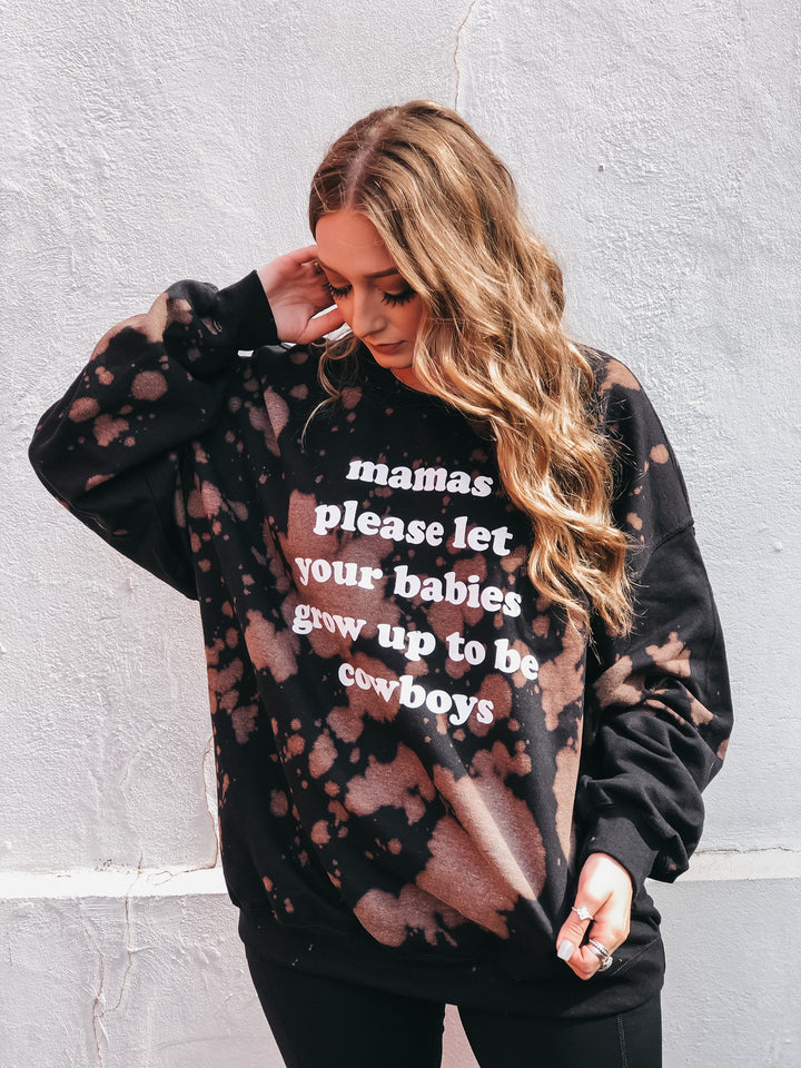 Mama Please Bleached- Sweatshirt-Preorder