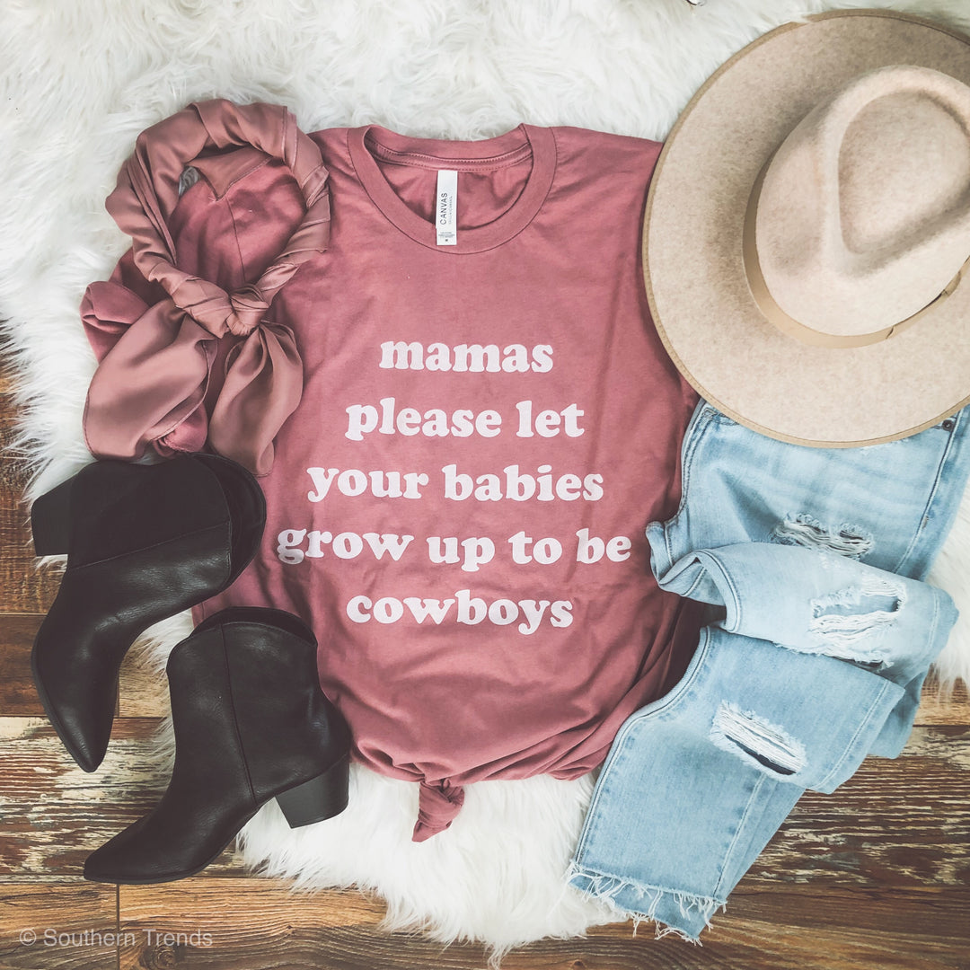 Mamas Please Tee- Mauve- Preorder